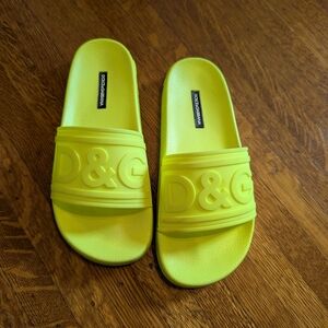 Dolce & Gabbana Yellow Green Neon Slides